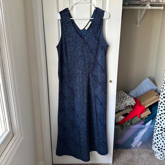 Blue Floral Maxi Dress NORTON MCNAUGHTON - Picture 4 of 4